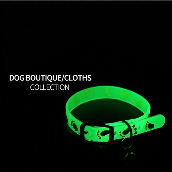 

pet collar cat dog luminous bell collar adjustable rubber nighttime walking dog lights perro chihuahua cute harness