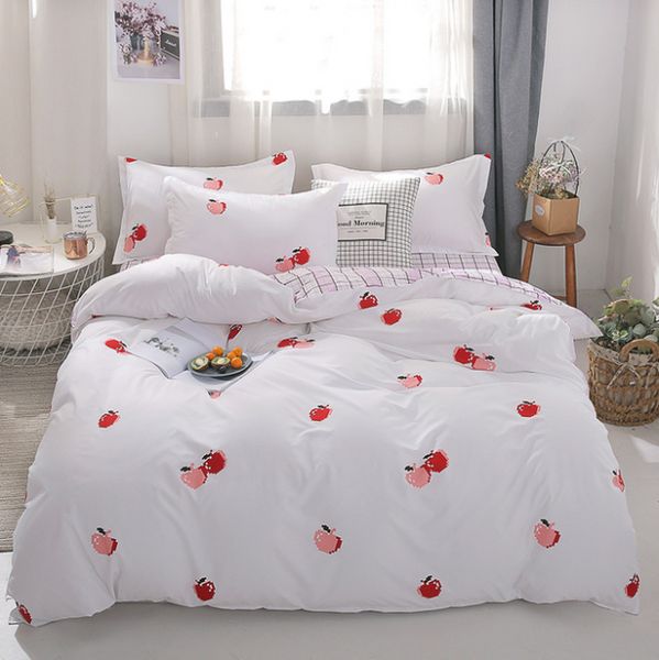 

3-4pcs bedding sets soft polyester stars home textile cartoon beddingset bed starry sky quilt cover bed sheet pillowcase set