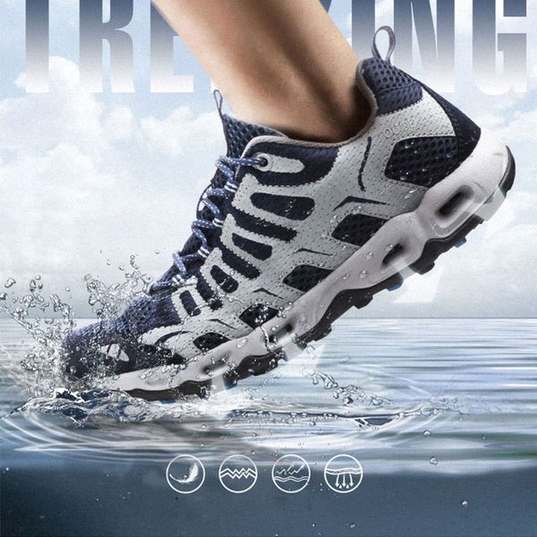 

outdoor sports upstream aqua shoes air mesh men fishing swim water beach shoes nonslip hiking wading travel women sneakers