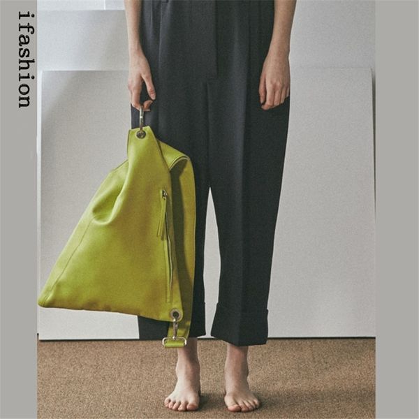 

new 2019 jelly color vagrant bag irregular independent designer soft leather bill lading shoulder bag woman