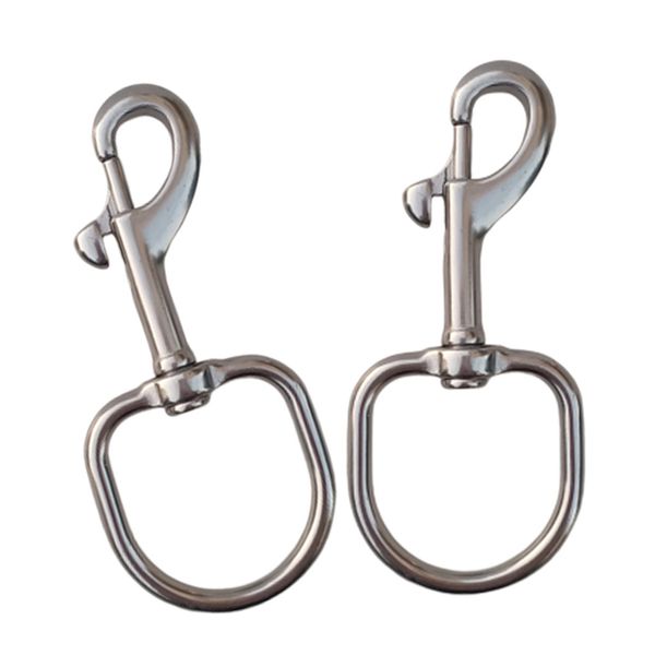 

2pcs 316 stainless steel swivel eye bolt snap spring hook for scuba diving