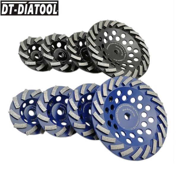 

dt-diatool 1pc dia 100/115/125/180mm diamond segmented turbo cup grinding wheel for concrete granite with m14 or 5/8-11 thread
