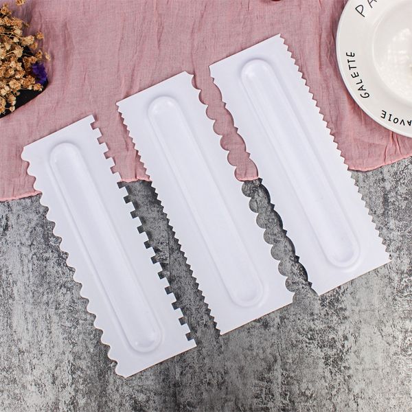 

1pcs/set comb design cake side ice scraper icing smoother edge set baking tools cake scraper kitchen diy cake decorating tools