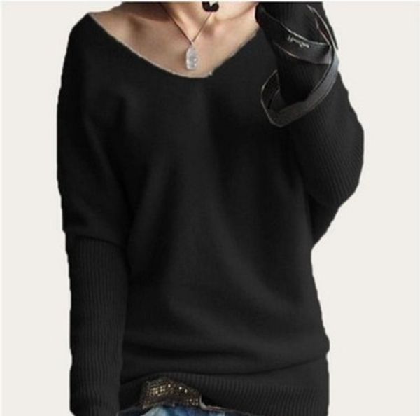

женские свитера осень зима кашемировый свитер для женщин мода sexy v-образным вырезом свитер шерстяной свитер топы качество плюс размер s-4x, White;black