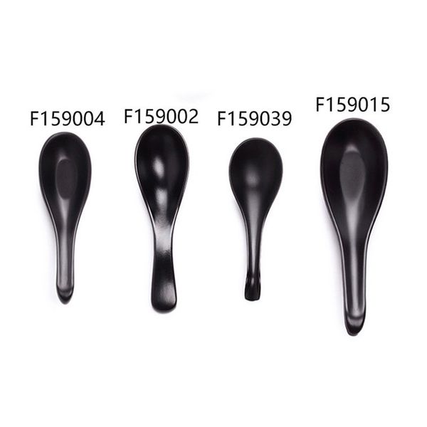 

vacclo black matte spoon with long handle japanese plastic soup spoons cooking meal food spoon dinnerware tableware