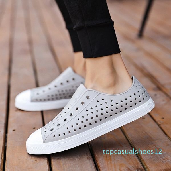 

2019 frank native men summer clogs sandals couple slip-proof soft sandalias hombre hollow-out beach shoes waterproof 36-45 t12, Black