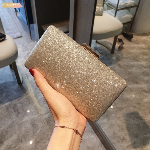 

ladies gold pu clutch evening bags women party wedding hand bag bridal mini simple purse bolsos ing