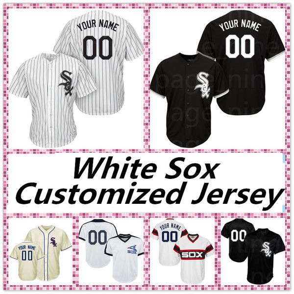 

Customization Chicago Yolmer Sanchez White Eloy Sox Jimenez Carlos Rodon Lopez Nicky Delmonico Manny Banuelos Burr Ryan Customized Jersey