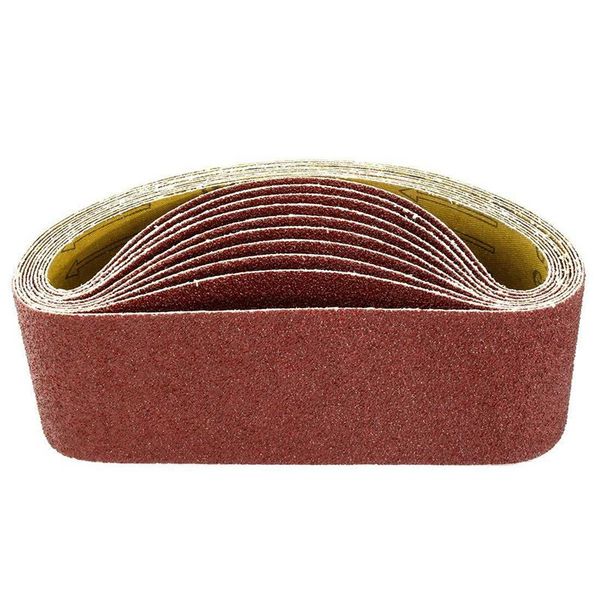 

3-inch x 21-inch 40 grit lapped bujoint aluminum oxide sanding belt 10pcs