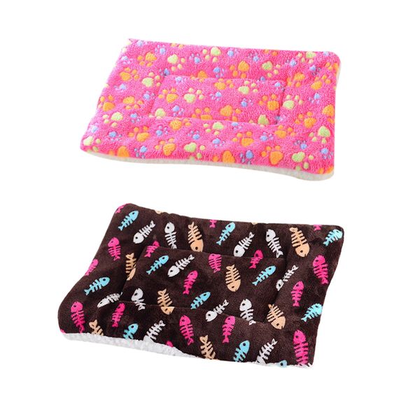 

2x pet plush cushion kennel sleeping mat dog bed cushion mattress coffee l