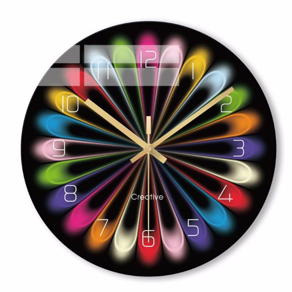 

colorful creative rainbow new quartz wall clock modern fantastic abstract art style wall clocks for home decor
