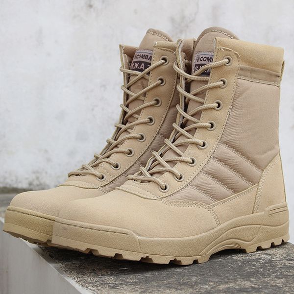 Männer Desert Tactical Military Stiefel Herren Arbeit Safty Schuhe Armee Boot Zapatos Knöchel Schnürung Kampfstiefel Größe 46