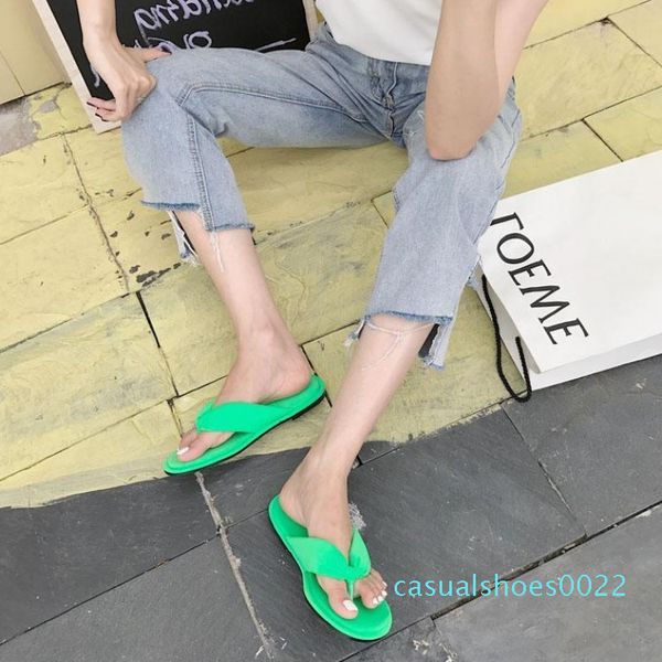 

goddess2019 flat pinch bottom flip flops soft toe fluorescence shai ping with woman cool slipper c22, Black