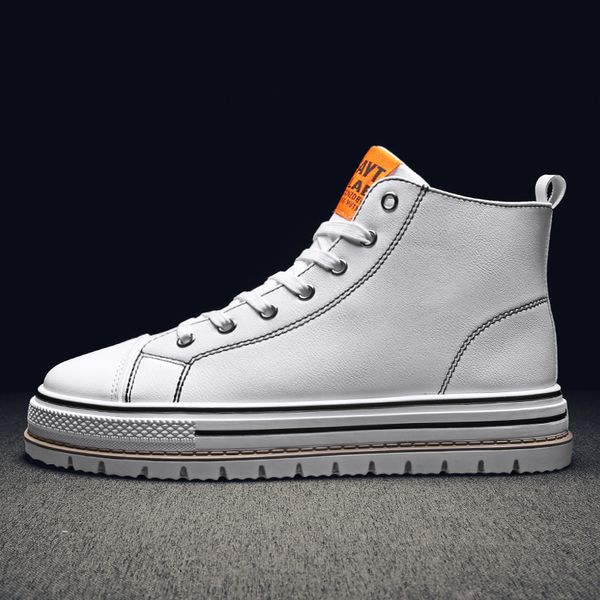 

brand fashion men casual shoes autumn black casual shoes men breathable high white
