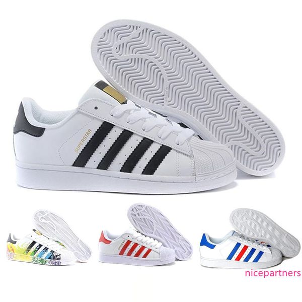 

2019 superstar white black pink original gold superstars 80s pride sneakers super star women men sport skateboarding casual shoes eu sz36-45