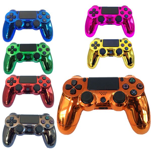 

Chrome p 4 wirele controller for p 4 vibration joy tick gamepad p 4 game controller for ony play tation 4 controller with retail box