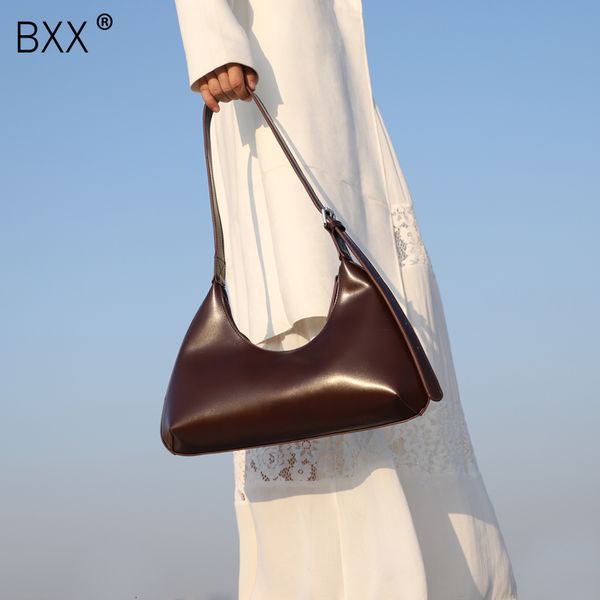 

bxx] 2019 leather baguette handbags women's shoulder fashion large capacity girls bag pockets for women hj602