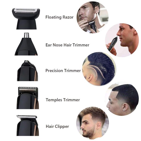 

kemei 5 в 1 волос триммер titanium cordless для парикмахера волос машинки для стрижки terbaik инструменты бритва бритье машина f30