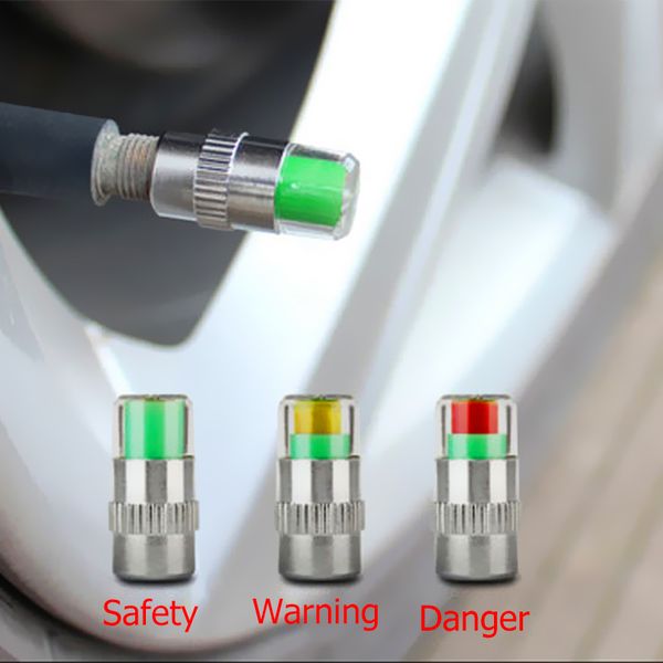 

monitor tire gage alert sensor indicator valve caps indicator diagnostic tools kit /2/4pcs 36psi car auto tire pressure