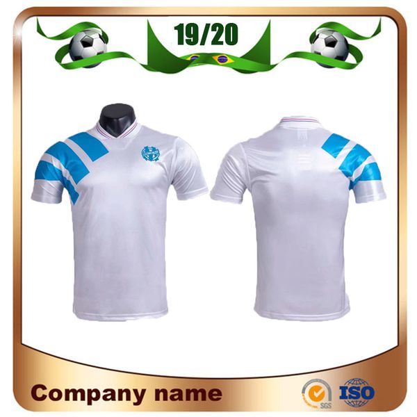 

1992/1993 olympique marseille retro version soccer jerseys 92/92 home deschamps papin boli desailly jersey voller football shirt uniform, Black;yellow