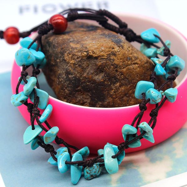 

ножные браслеты для женщин чешский ножной браслет лодыжки браслет boho синий камень регулируемый ручной вязки ножной браслет дамы ювелирные, Red;blue