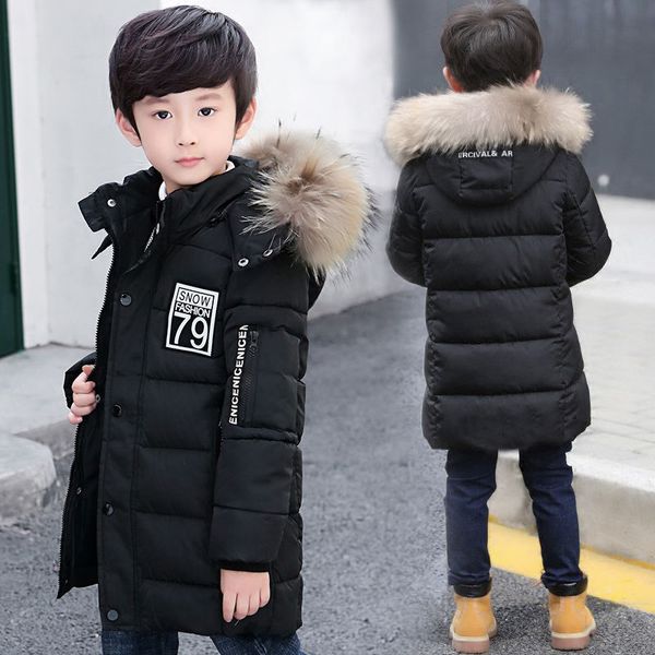 

boys' winter cotton coats thickened 2019 new children's winter jacket children's overalls, Blue;gray