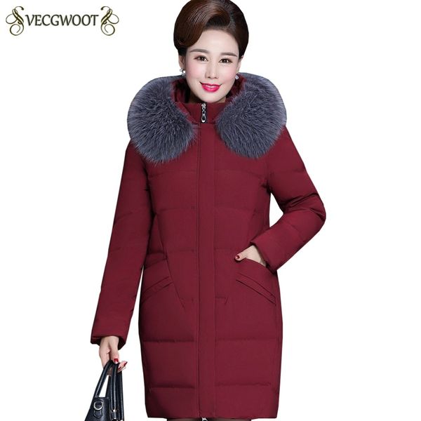 

female winter new down jacket women long hooded fur collar down jacket women solid color fashion warm plus size lj065, Black