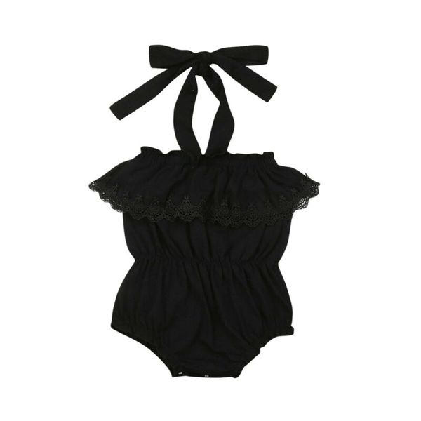 

girl black rompers lace sling halter body suits summer one-pieces bodysuit jumpsuit infant baby girl clothes sunsuit outfit, Blue