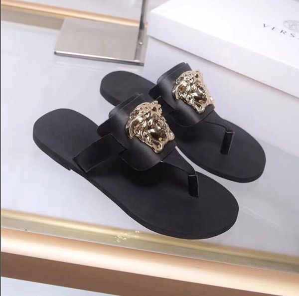 

new fashion designers design woman's and men slippers high leather woman's slippers european and american style with the packing s, Black