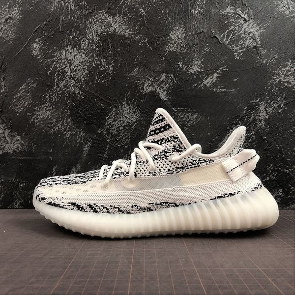 

v2 zebra white sneakers top quality kanye sneaker west running shoes trainer youth kids men women trainers real boots EG7499