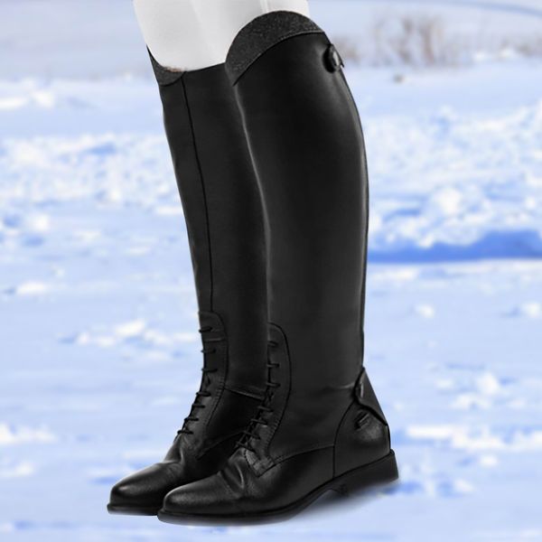 

punk women winter warm boots over the knee heels boots cool slip on riding women shoes new botas mujer invierno, Black