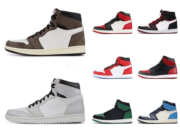 

2020 varsity red jumpman 1 1s og 85 designer 35th black and green silk authentic new zoom men basketball shoes bq4422-600 #qa194