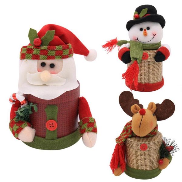 

christmas linen sugar box present candy holder gifts festival decor supply