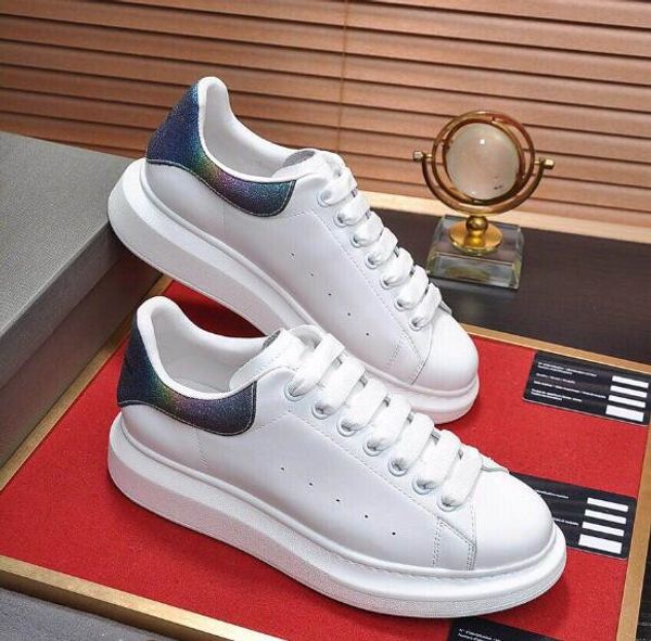 

9 new brand designer casual shoes men women fashion leather low sneakers trainers men women black velvet glitter white dress shoe 04