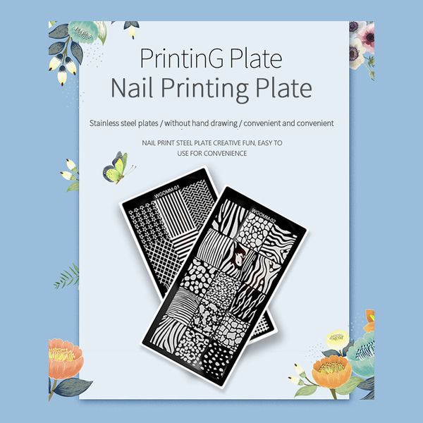 

nail трафаретной печати кружево шаблон diy nail печать польская покрашенная сталь пластинчатого искусство маникюр инструменты dropshipping t