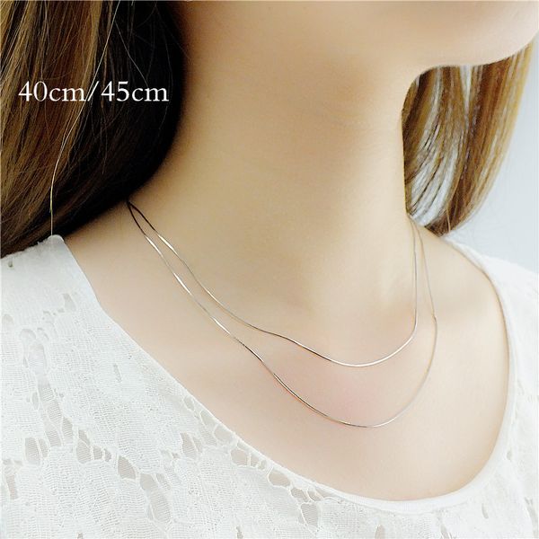 

S925 Sterling Silver Necklace Pendant matching chain for womens clavicle chain wholesale silver for European and American necklaces