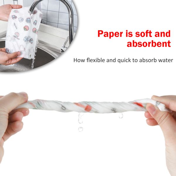

80pcs/roll disposable cleaning paper kitchen dishcloth oil absorbent paper towel wet dry dual purpose dish towel