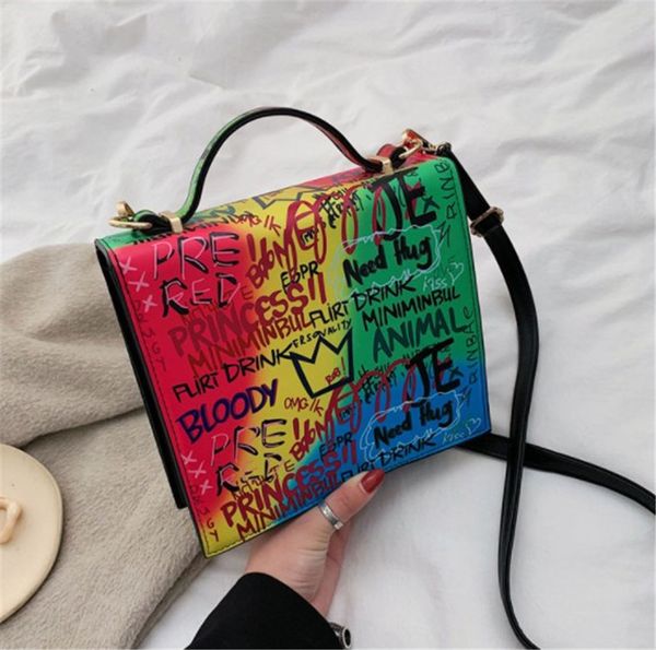 

one shoulder girls' fashionable women's bags with colorful letter messenger bag fashion5 ph-cfy2001131