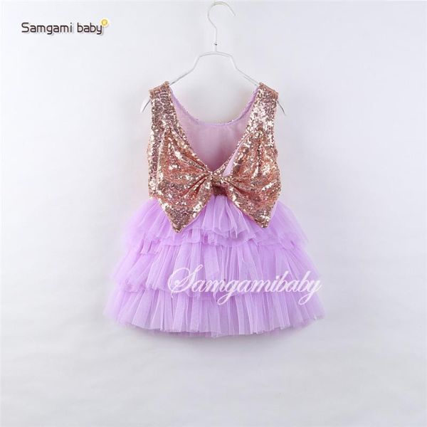 

2020 младенца лета малышей принцессы девушки лук платье без спинки, Red;yellow