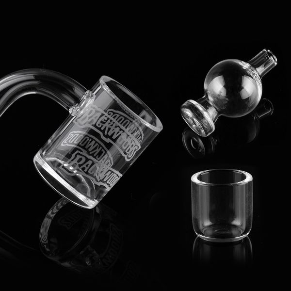 Accessori per fumatori reali al 100% Banger al quarzo con piatto di protezione in carb 14mm 18mm Chiodo senza cupola Femmina Maschio Pericolo di 90 gradi per bong dab rig