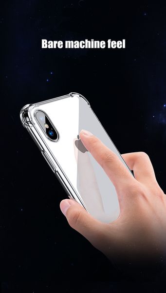 

anti-collision transparent clear software iphone xs max xr 7 8+6s 55s super ultra thin slim tpu antigen silicone cover