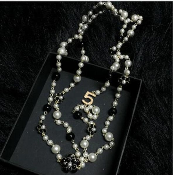 

35 tyle long double layer imulated pearl necklace collare clavicle fa hion jewelry weater chain collar collier for women r5