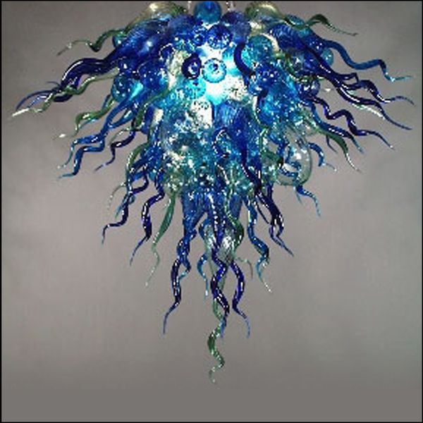 

2019 new arrival hand blown murano glass chandeliers high ceiling decoration blown glass chain pendant lamps for study decor