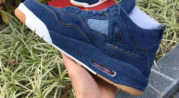 

sports new 4 blue men basketball shoes 4s women wholesale outdoor trainers sneakers box size 36-47