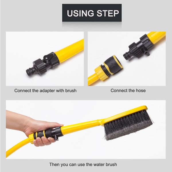 

car wash brush car cleaning brush water spray with hose adapter auto accessories