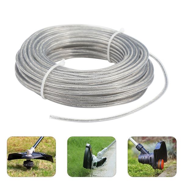 3,0 mm 15 m Rasentrimmer-Drahtschnur, Rasentrimmer-Seil, Gartengeräte-Teile