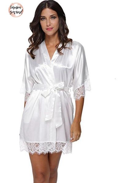 

невесты пижамы sexy короткие невесты robe lace кимоно свадебные l3 лето женский халат нижнее белье одежда главная femme, Black;red