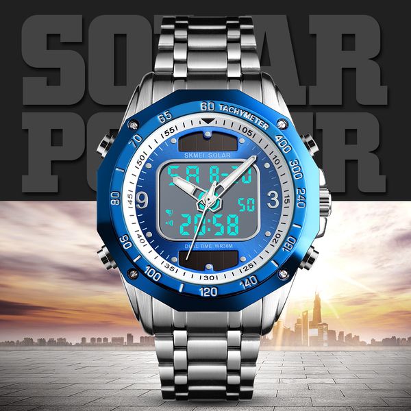 

skmei 1493 мужские часы smart watch мужчины электронные часы шагомер спортивные наручные часы спортивные часы водонепроницаемые светящиеся ч, Slivery;brown