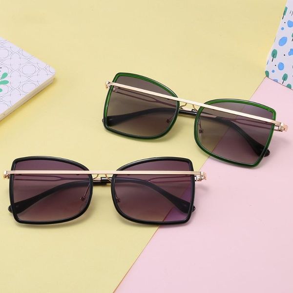 

2020 square metal kids sunglasses fashion brand child sun glasses anti-uv baby sun-shading girl boy sunglass, White;black