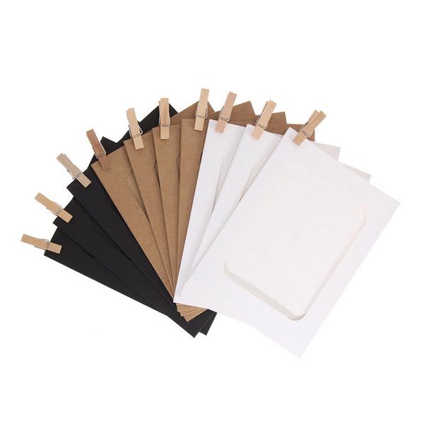 

10шт paper photo frame wall hanging фотоальбом веревка клип diy home decor sno88